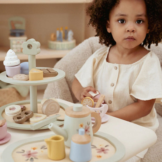 Porta Dolci in Legno FSC - Set Pasticceria Gioco per Bambini 3+