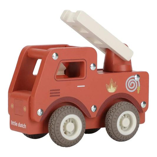 Camion dei Pompieri in Legno FSC con Scala Estensibile - Munakids