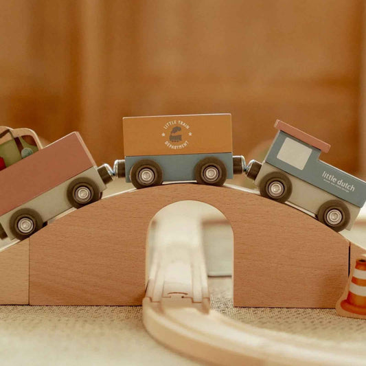 Set Treno 113 Pezzi Legno FSC Little Dutch - Gioco Completo 3+