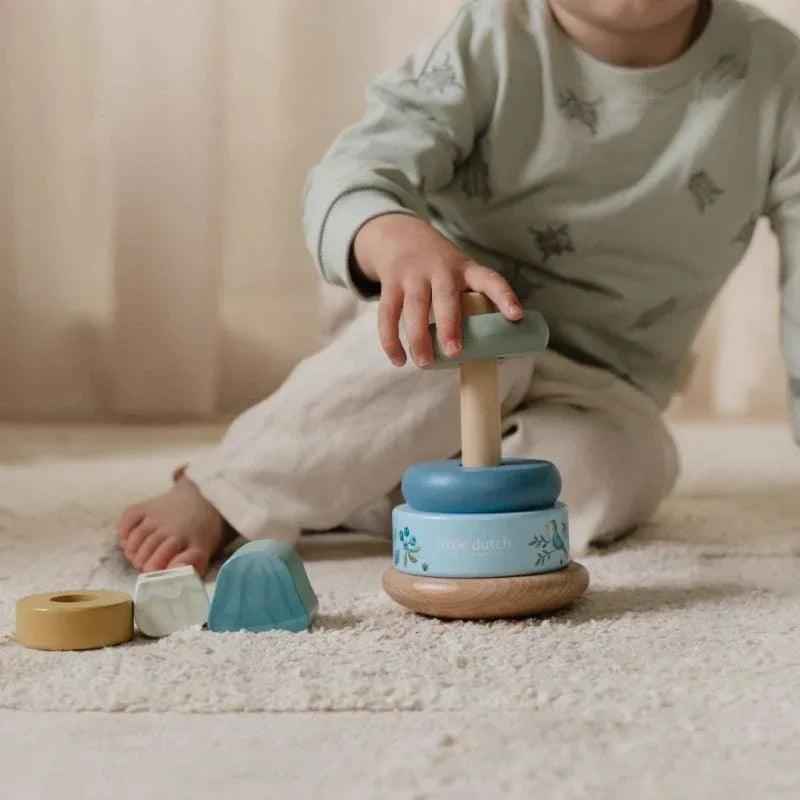 Set "Primi Equilibri" Forest Friends - Anelli Impilabili + Roller LIttle Dutch - 18+ mesi