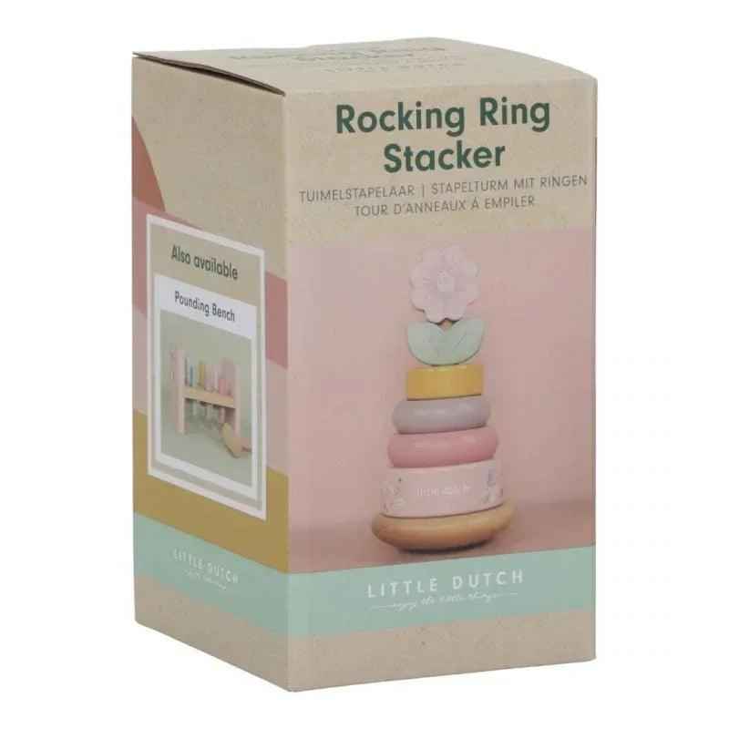 Set "Piccoli Voli" Fairy Garden - Anelli Impilabili e Farfalla da Spingere Little Dutch - 18+ mesi
