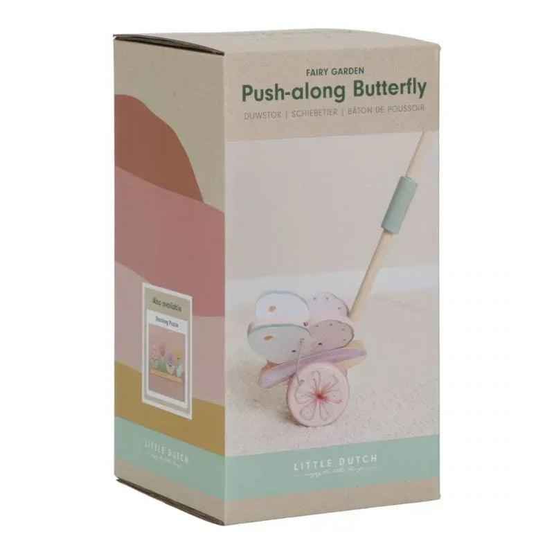Set "Piccoli Voli" Fairy Garden - Anelli Impilabili e Farfalla da Spingere Little Dutch - 18+ mesi
