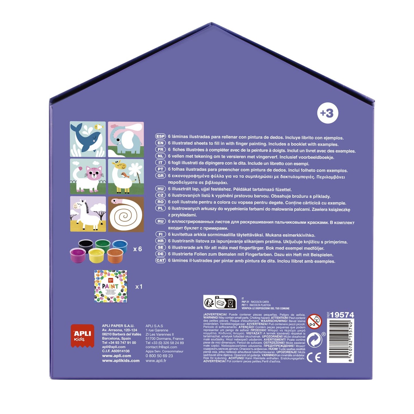 Il Mio Primo Dipinto con le Dita APLI KIDS - Pittura Bambini 3+ Anni