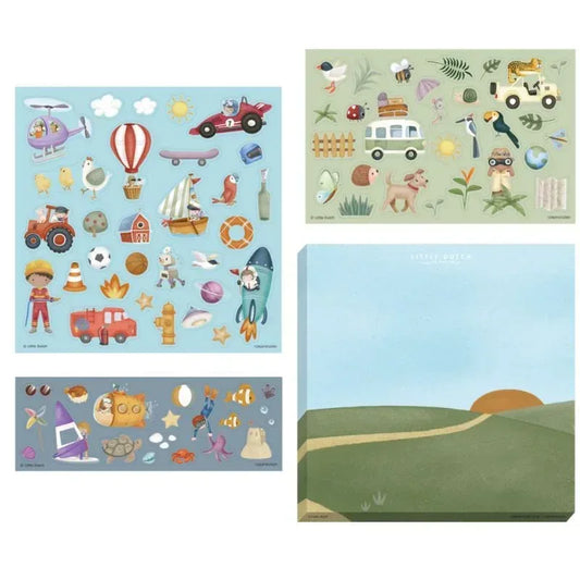 Set adesivi 3 scenari Jim & friends - Munakids