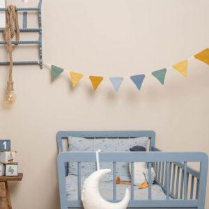 Ghirlanda Triangolini Blue Little Dutch - Cotone Oeko-Tex 2m - Munakids