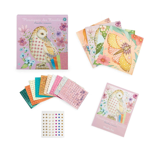Cofanetto mosaico e strass adesivi Les Rosalies - Munakids