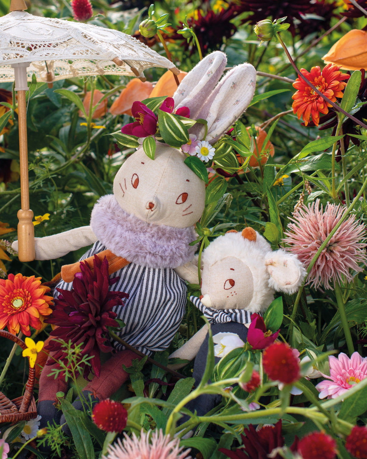 Doudou coniglio Plume Après la Pluie vista dettaglio - Munakids