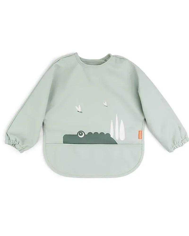 Bavaglio a Maniche Lunghe Impermeabile con Tasca - Croco - Verde - Certificato Oeko-Tex - Munakids