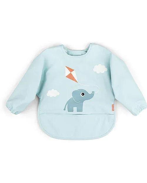 Bavaglio a Maniche Lunghe Impermeabile con Tasca - Elphee - Blu - Certificato Oeko-Tex - Munakids