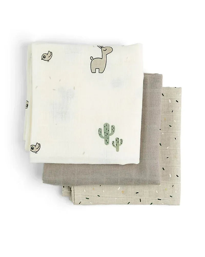Set 3 Telini Antirigurgito Lalee il Lama - Sabbia - 70x70 cm - Munakids