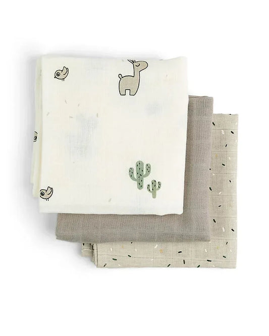 Set 3 Telini Antirigurgito Lalee il Lama - Sabbia - 70x70 cm - Munakids