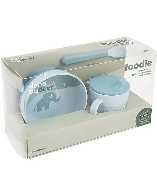 et Pappa Foodie - Ciotola Tazza e Cucchiaio - Elphee - Blu - 100% PP Alimentare - Munakids