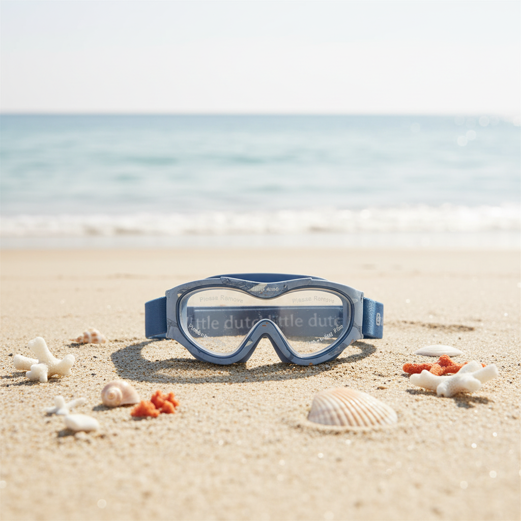 Occhialini Ocean World - sfondo spiaggia
