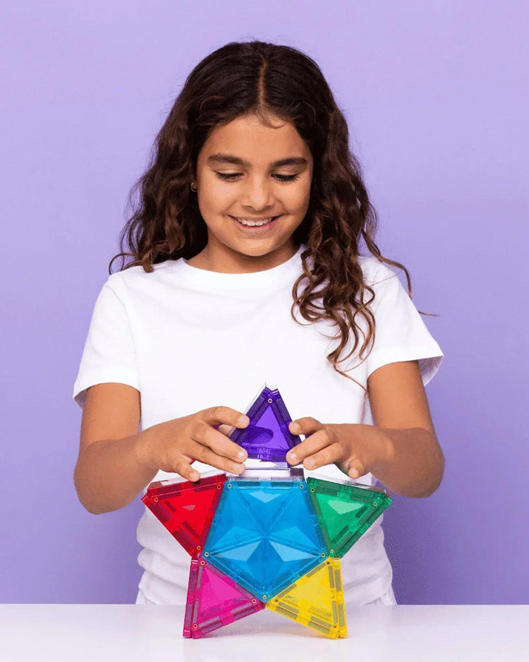 Connettix Tessere magnetiche 2 in 1 Set Costruzioni e Lampada Stella - 28 Pezzi - Munakids
