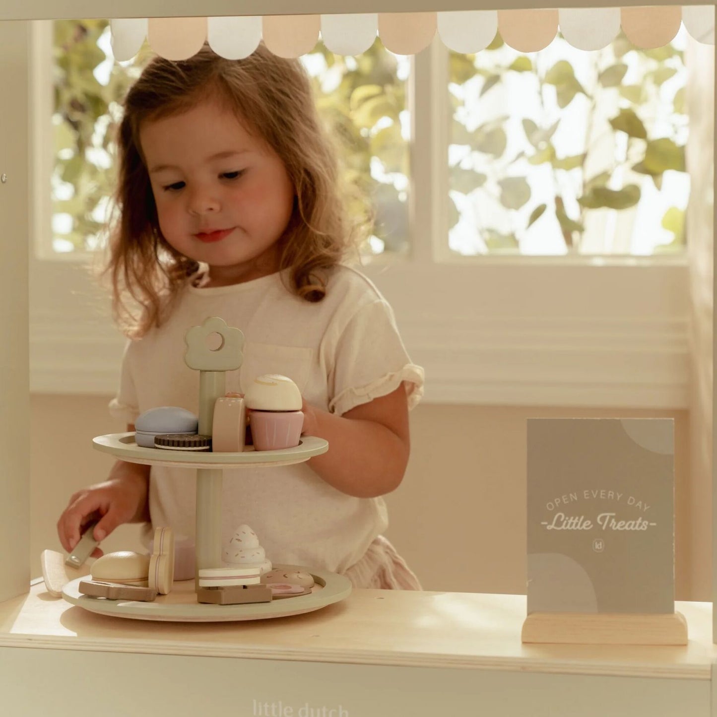 Porta Dolci in Legno FSC - Set Pasticceria Gioco per Bambini 3+