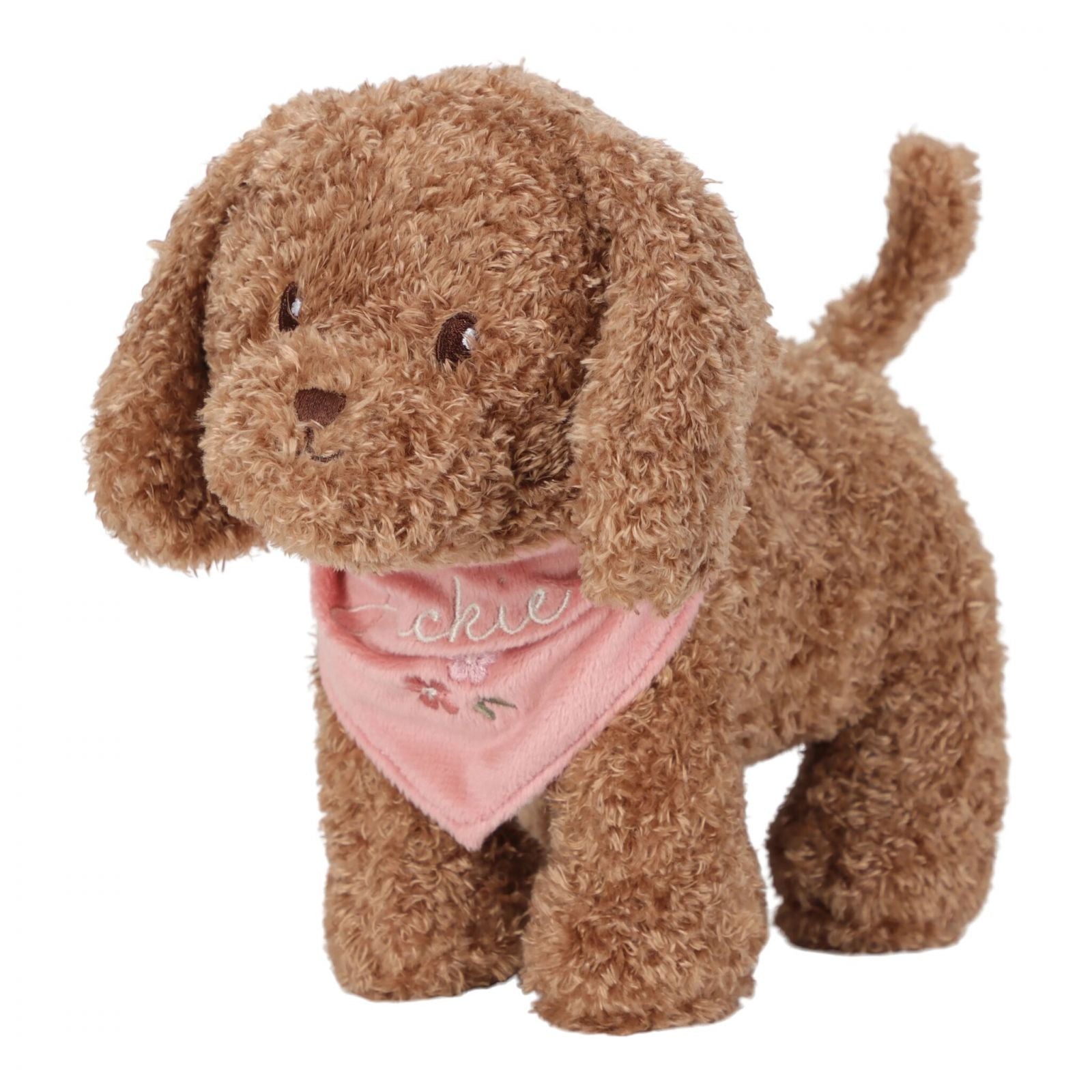 Peluche cane Jackie con trasportino