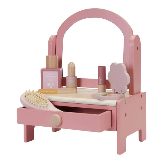 Tavolo da Trucco in Legno FSC con Specchio e Accessori - Munakids