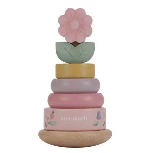 Set "Piccoli Voli" Fairy Garden - Anelli Impilabili e Farfalla da Spingere Little Dutch - 18+ mesi
