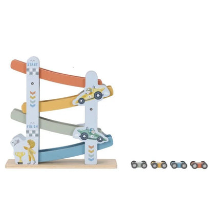 Little Dutch Pista a rampa in legno con 4 macchinine