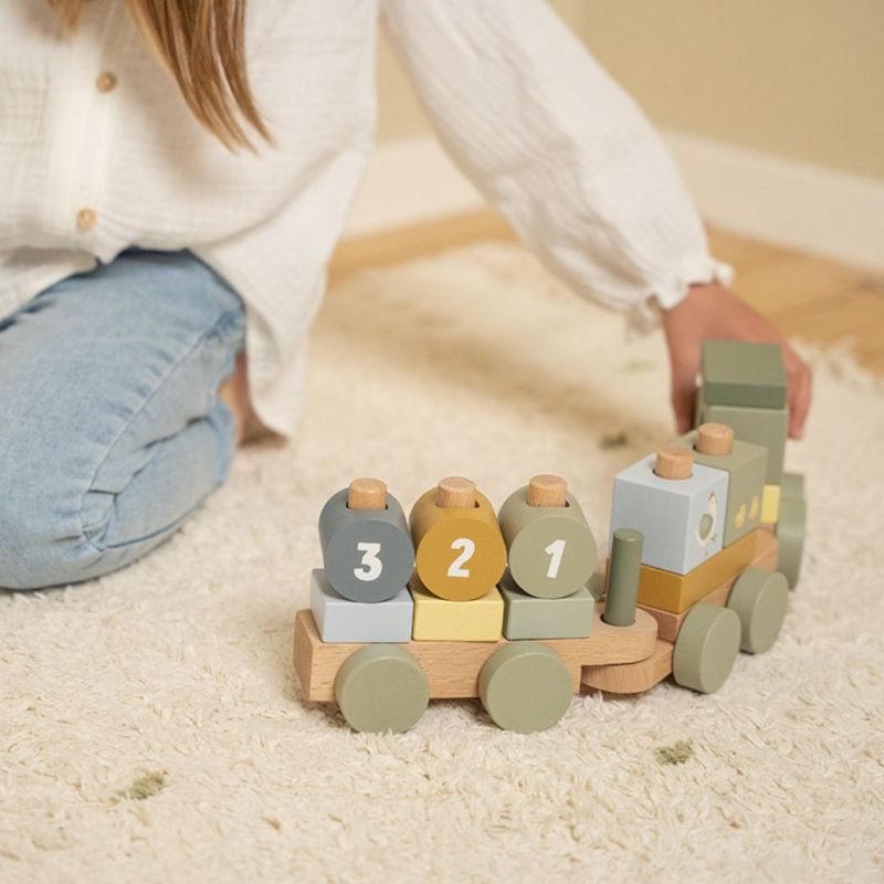 Trenino con costruzioni