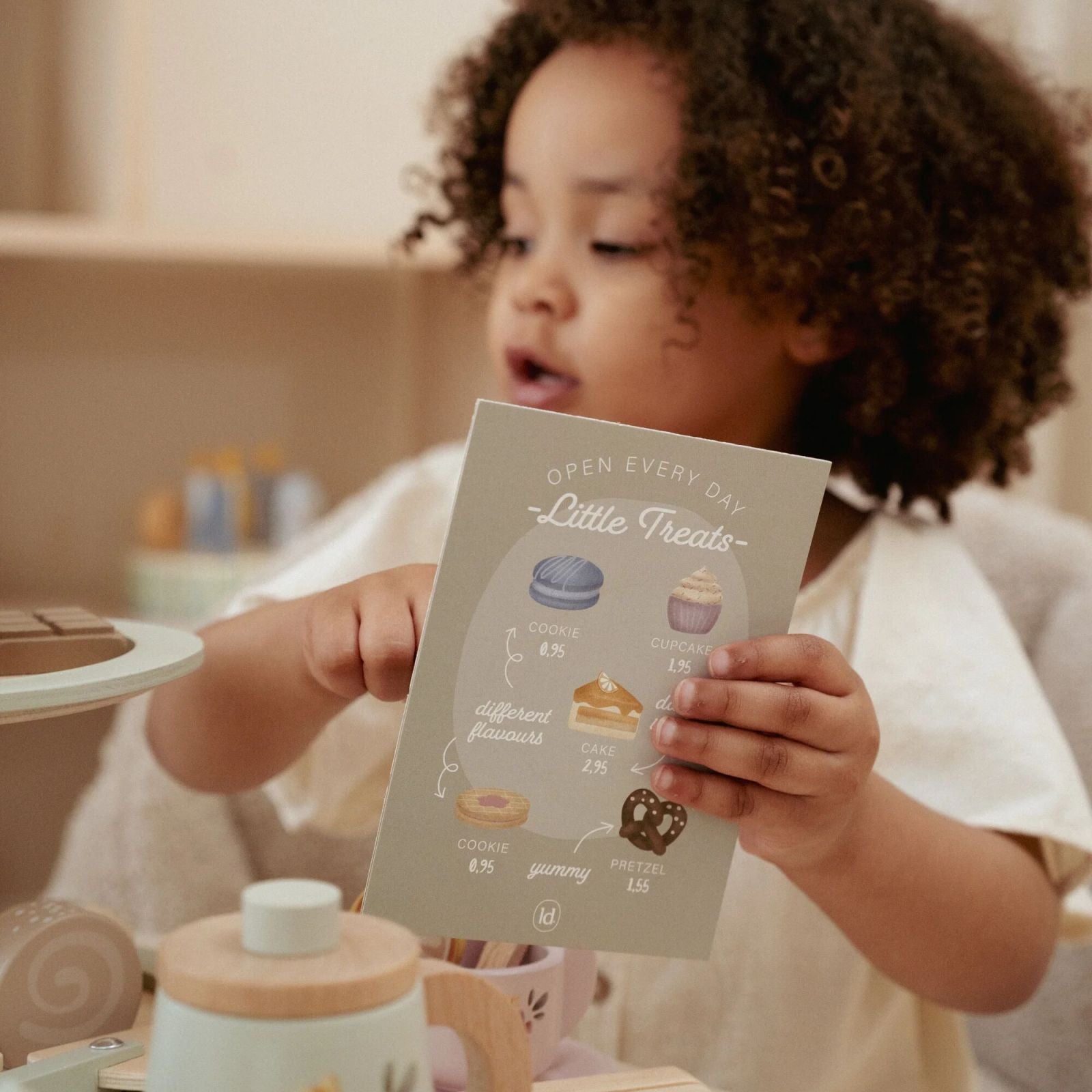 Porta Dolci in Legno FSC - Set Pasticceria Gioco per Bambini 3+