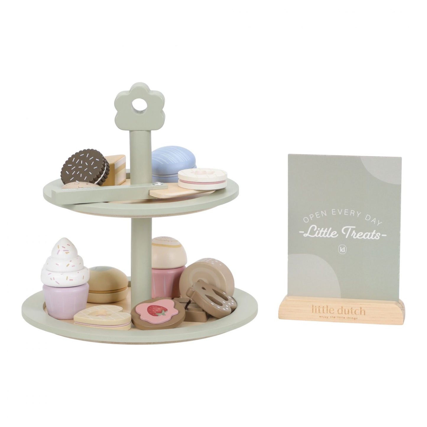 Porta Dolci in Legno FSC - Set Pasticceria Gioco per Bambini 3+