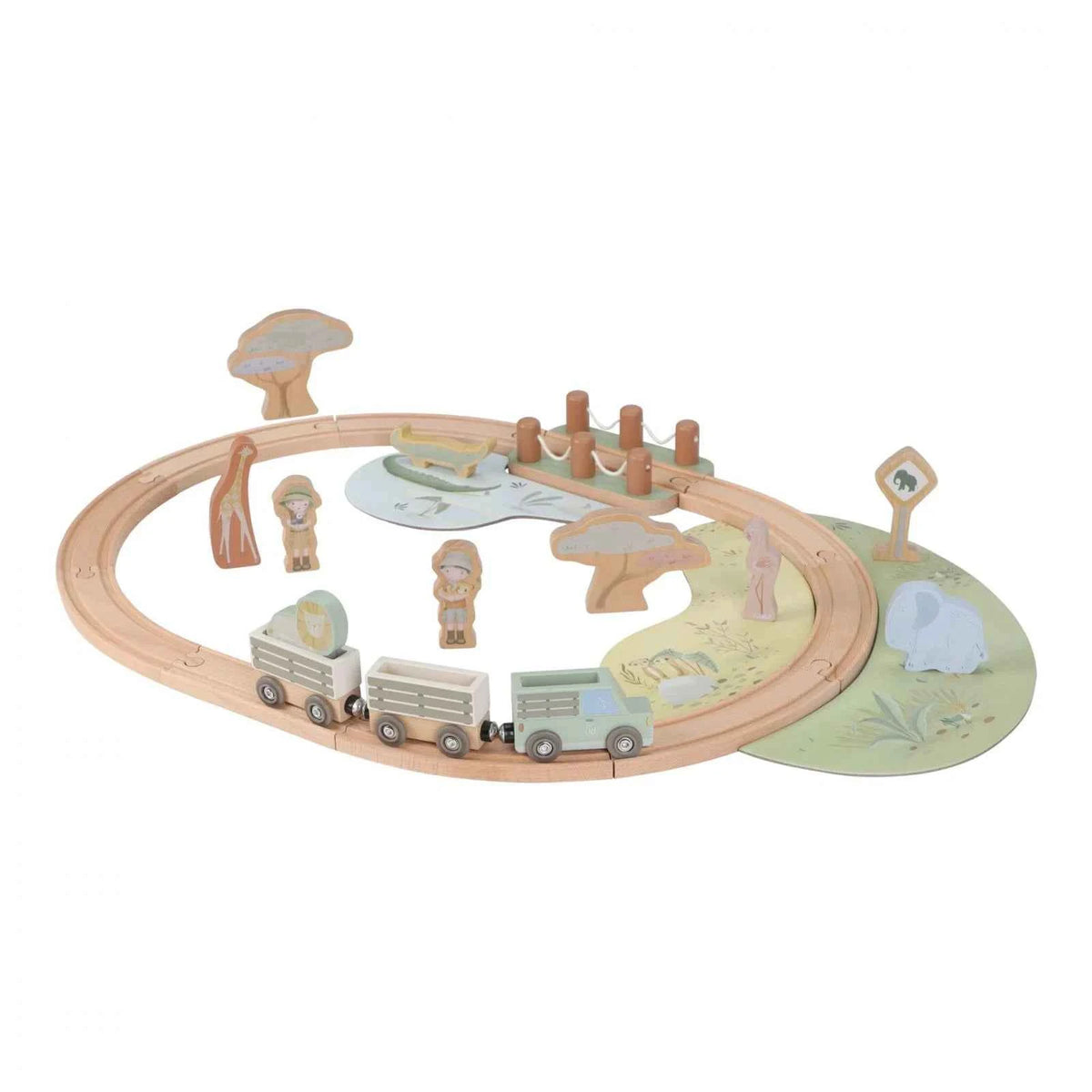 Set Trenino in Legno Safari Friends Little Dutch - 18+ Mesi
