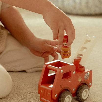Camion dei Pompieri in Legno FSC con Scala Estensibile - Munakids