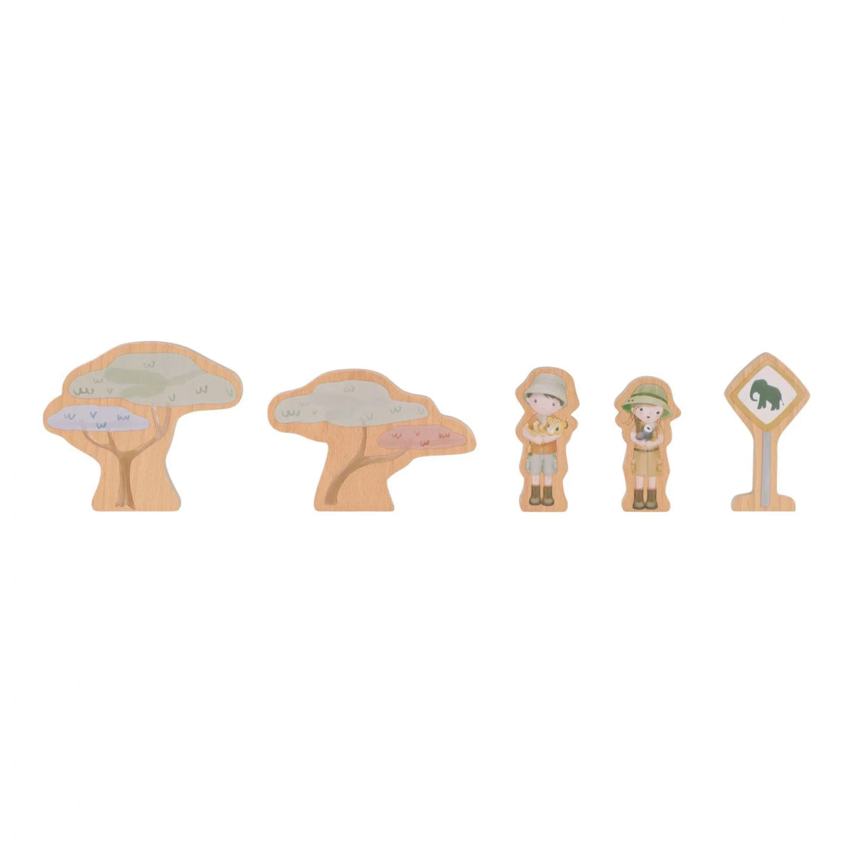 Little Dutch Set trenino in legno Safari Friends