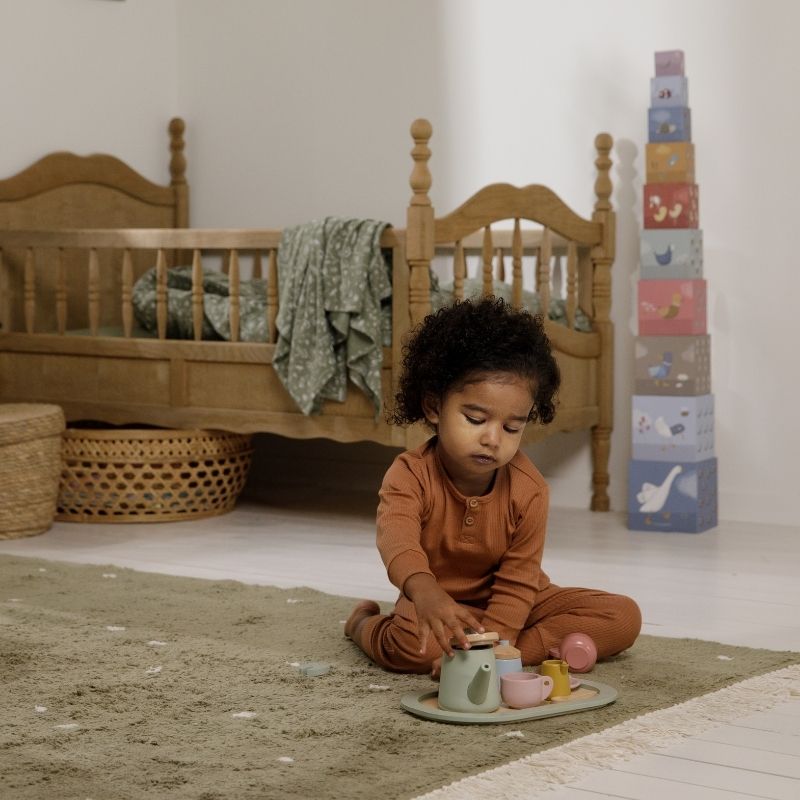 Set da thè in legno