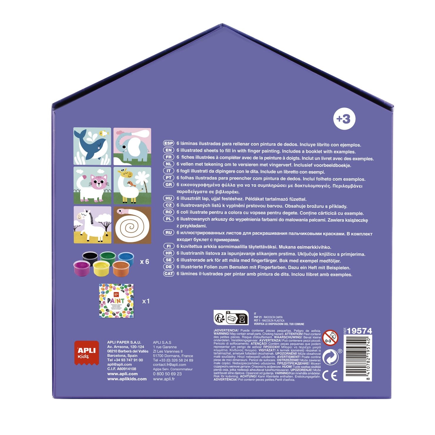 Il Mio Primo Dipinto con le Dita APLI KIDS - Pittura Bambini 3+ Anni