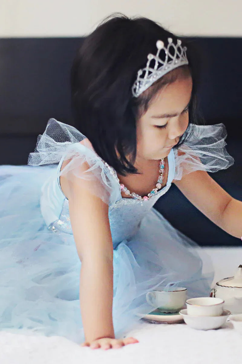 Abito da principessa con paillettes, blu - Munakids