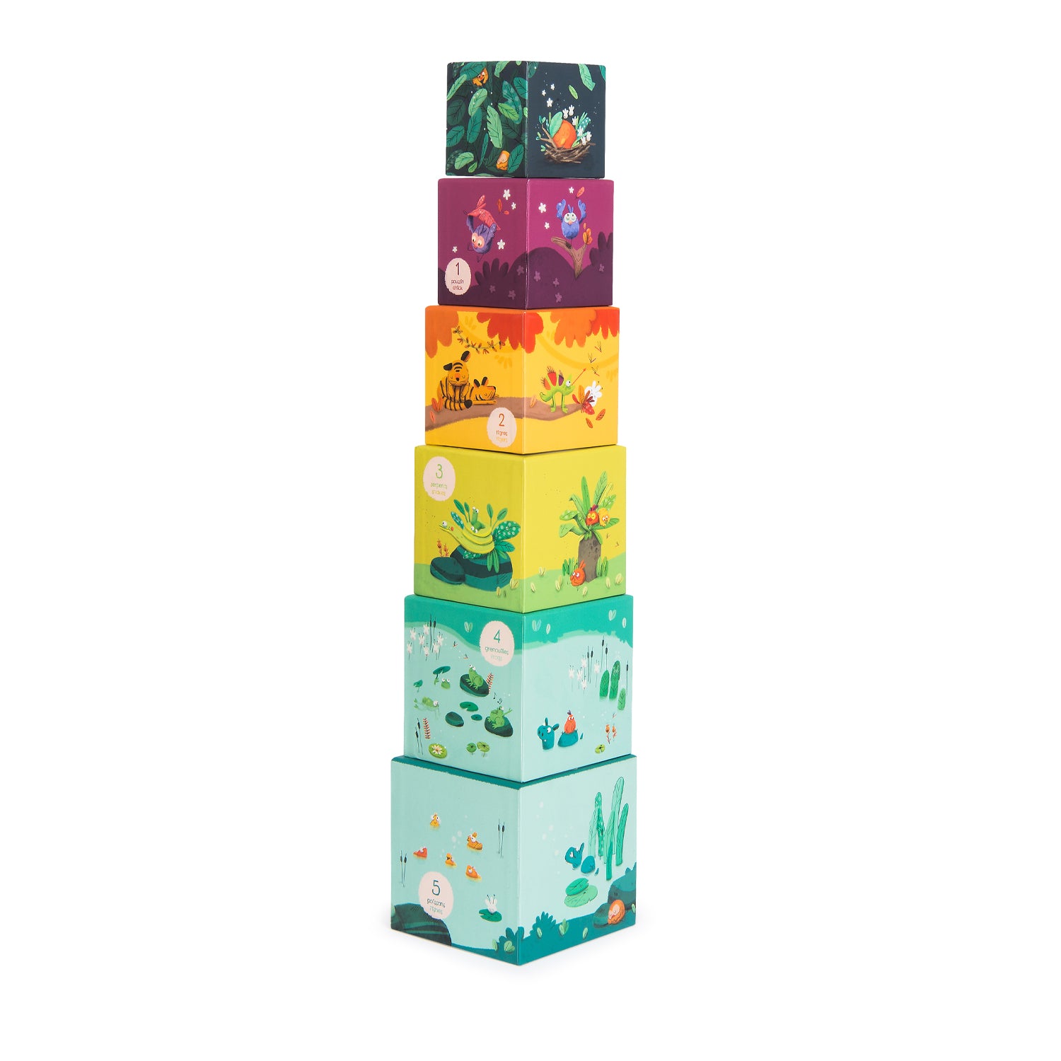 Cubetti impilabili Dans la Jungle