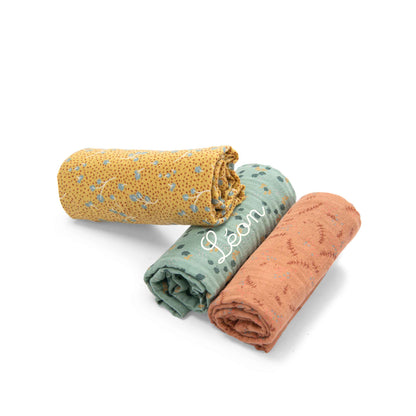 Set 3 teli mussola Trois Petite Lapins