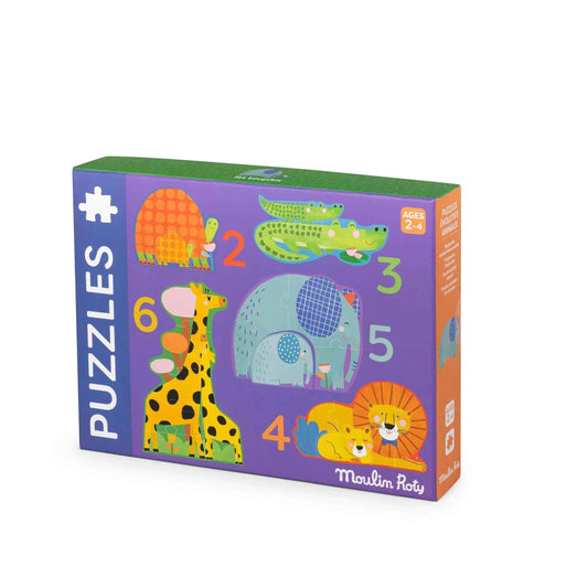 Set "Logica e Colore" – Puzzle Progressivi e Pasta da Modellare Moulin Roty – 24+ mesi
