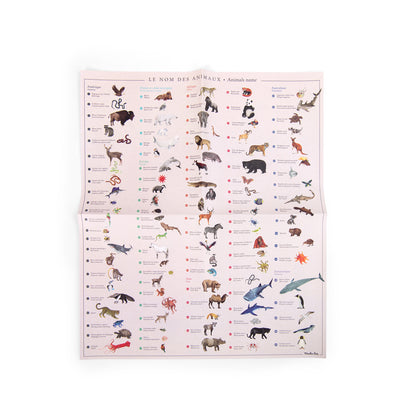 Mappamondo con adesivi animali