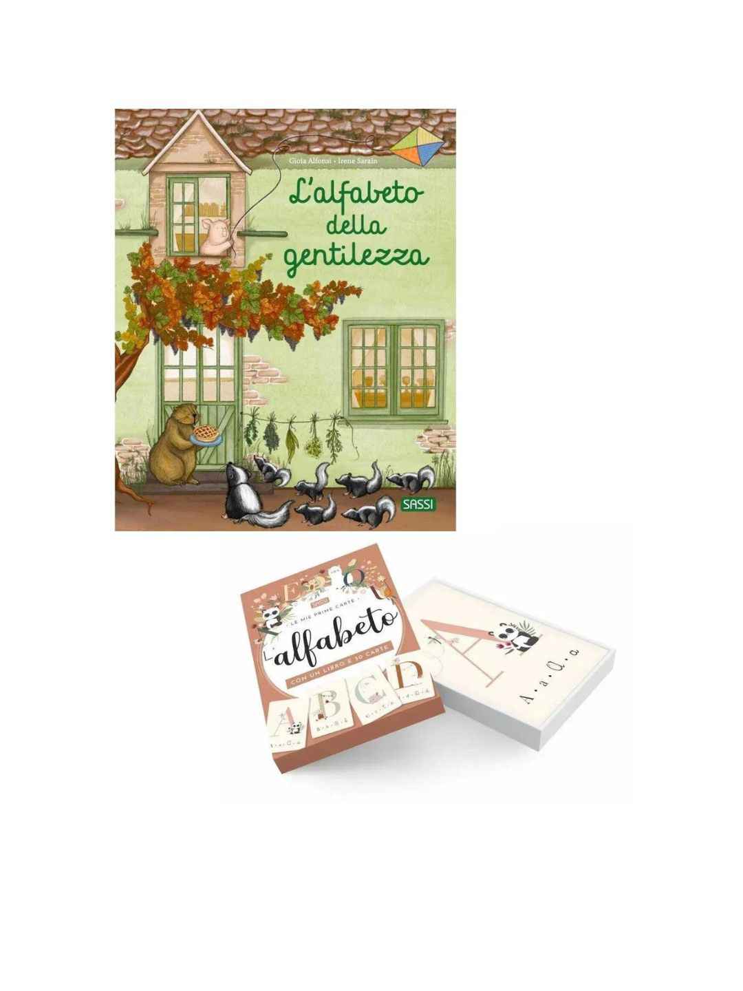 Set "Lettere e Gentilezza" – Alfabeto della Gentilezza e Prime Carte Alfabeto Sassi Junior – 4+ anni
