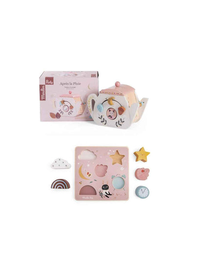 Set "Piccoli Sensi" Après la Pluie - Teiera Attività e Puzzle Sensoriale Moulin Roty - 12+ mesi