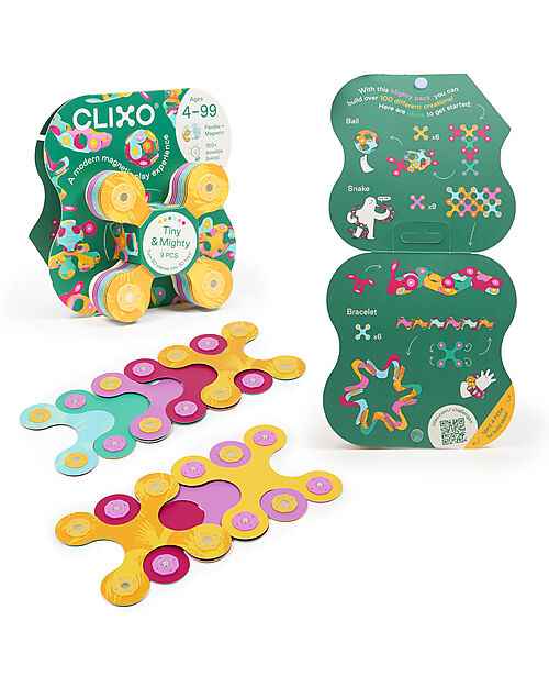 Clixo Tiny & Mighty - Set 9 Pezzi - Giungla | Gioco Magnetico STEAM | Dai 4 Anni