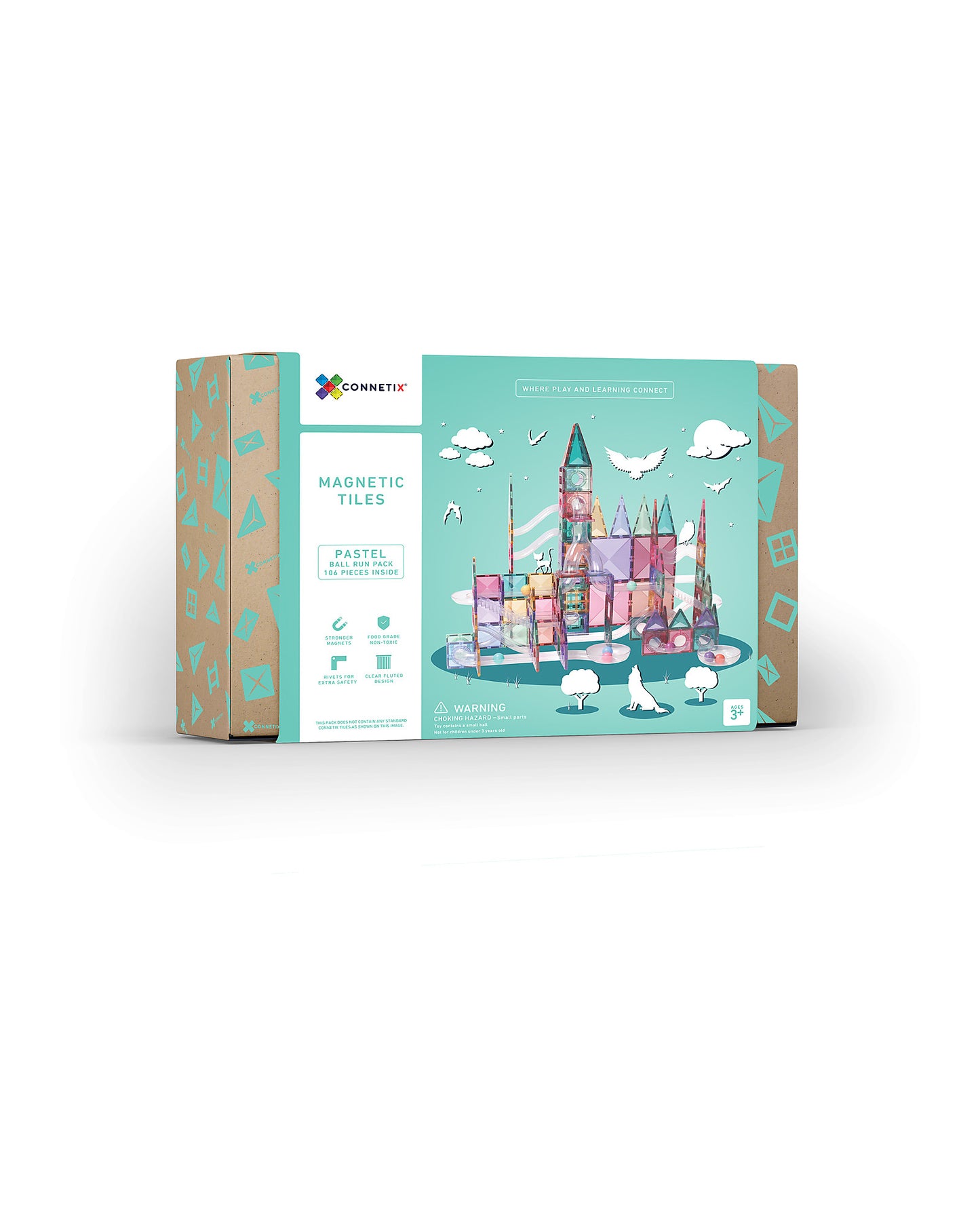 Connetix Tessere magnetiche - 106 Pezzi- Pastello