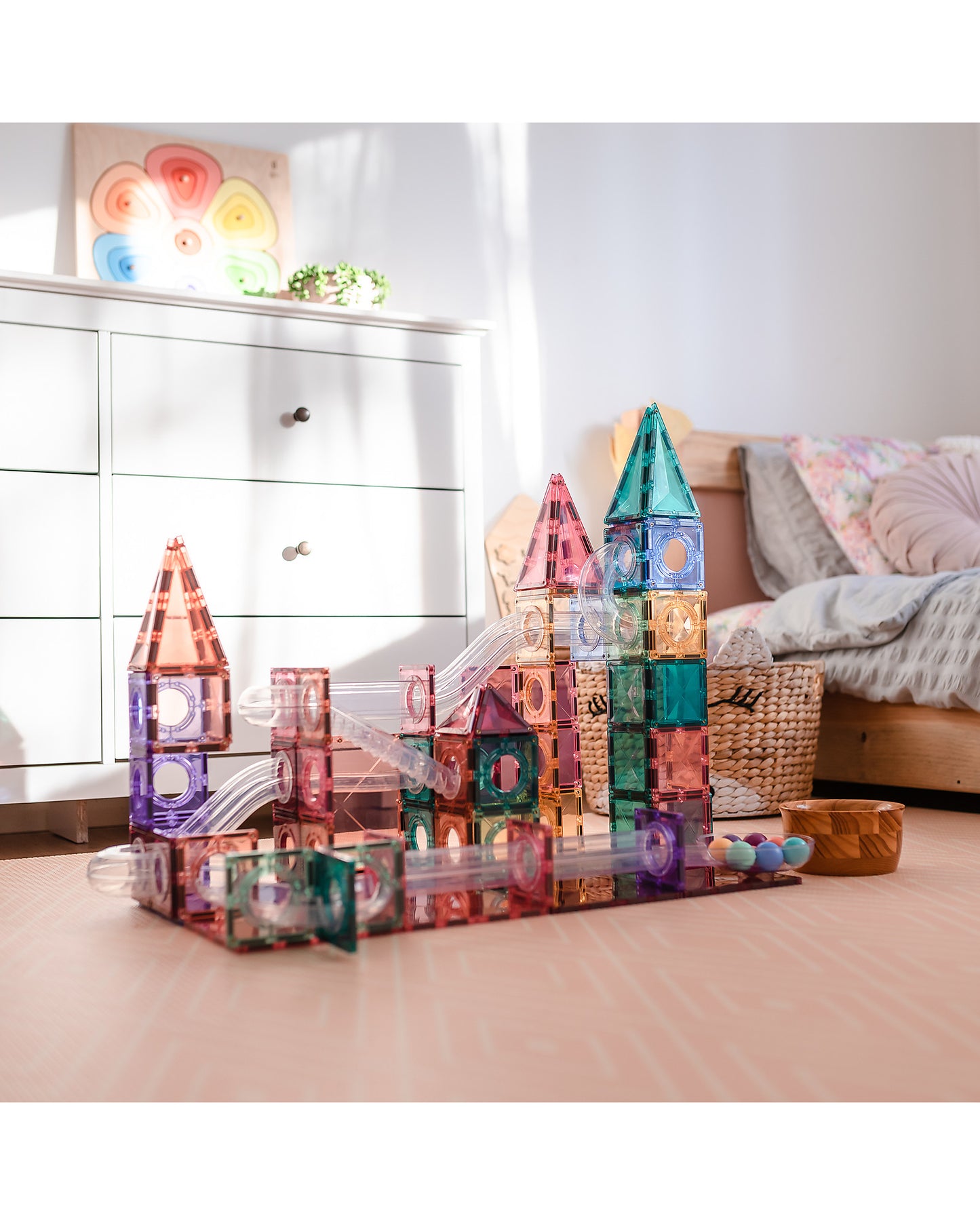 Connetix Tessere magnetiche - 106 Pezzi- Pastello