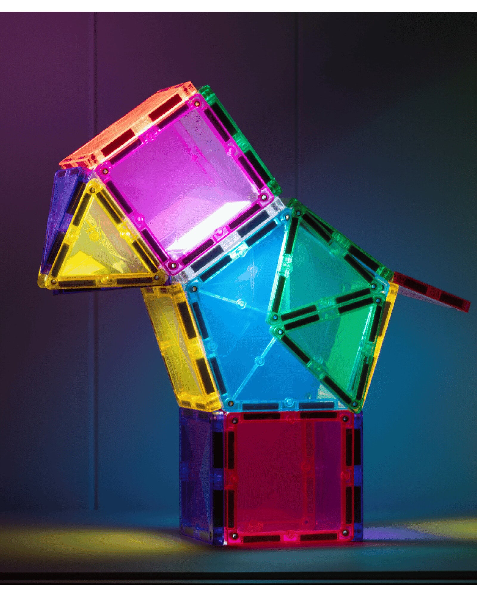 Connettix Tessere magnetiche 2 in 1 Set Costruzioni e Lampada Stella - 28 Pezzi