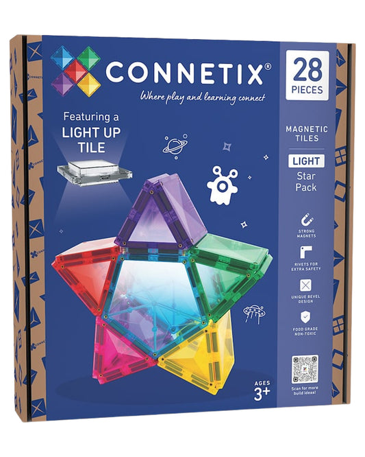 Connettix Tessere magnetiche 2 in 1 Set Costruzioni e Lampada Stella - 28 Pezzi