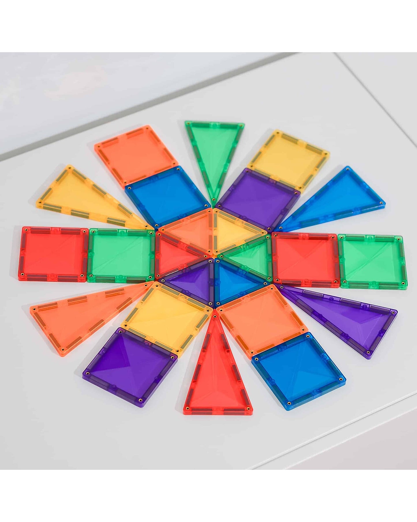 Connetix tessere magnetiche24 Pezzi - Confezione Mini - Arcobaleno - 100% Plastica ABS Atossica - Apprendimento STEM!