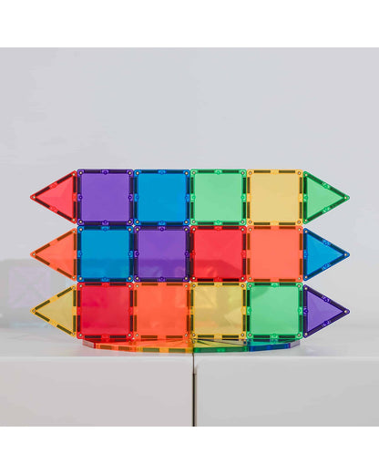 Connetix tessere magnetiche24 Pezzi - Confezione Mini - Arcobaleno - 100% Plastica ABS Atossica - Apprendimento STEM!