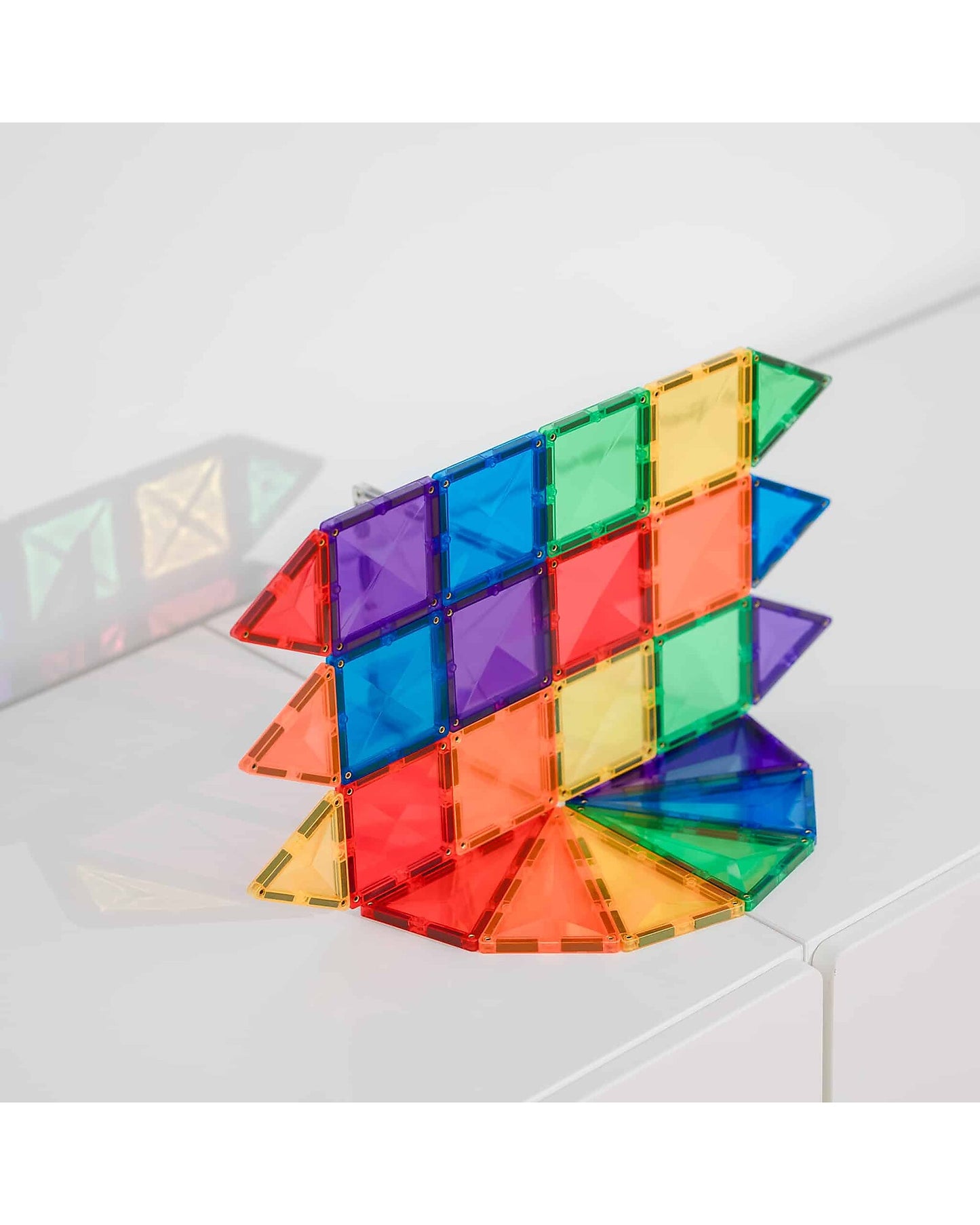 Connetix tessere magnetiche24 Pezzi - Confezione Mini - Arcobaleno - 100% Plastica ABS Atossica - Apprendimento STEM!