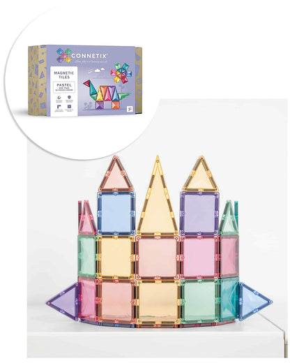 Connetix Tessere magnetiche - 32 Pezzi - Pastello