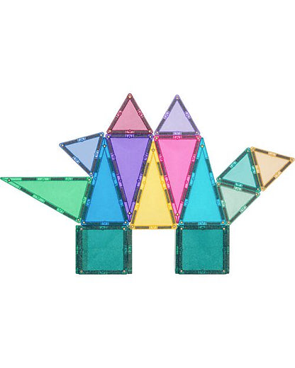 Connetix - tessere magnetiche - Set Castello Glitter - 48 Pezzi