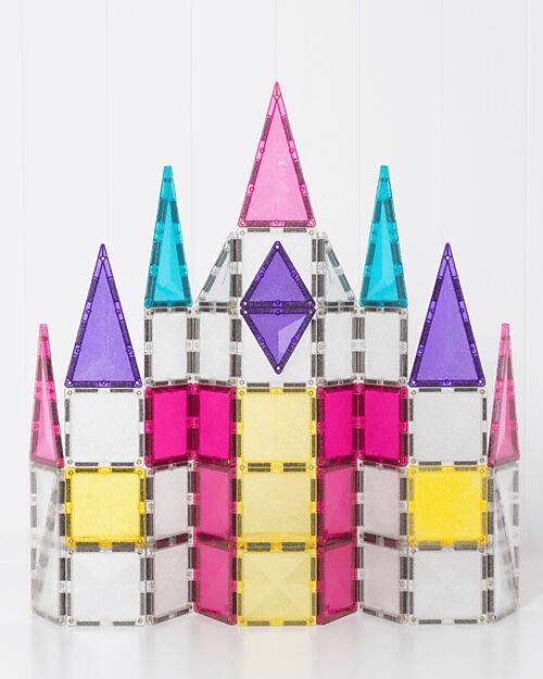 Connetix - tessere magnetiche - Set Unicorno Glitter - 56 Pezzi