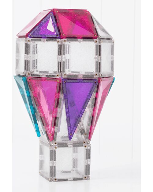 Connetix - tessere magnetiche - Set Unicorno Glitter - 56 Pezzi